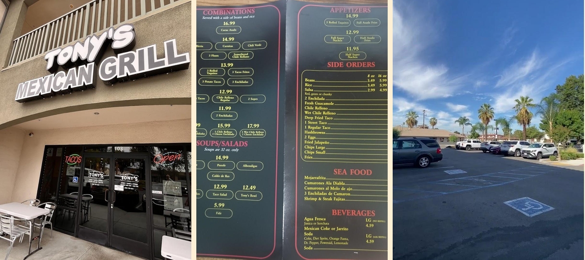 Tony's Mexican Grill Riverside Riverside
